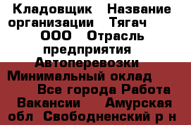 Кладовщик › Название организации ­ Тягач 2001, ООО › Отрасль предприятия ­ Автоперевозки › Минимальный оклад ­ 25 000 - Все города Работа » Вакансии   . Амурская обл.,Свободненский р-н